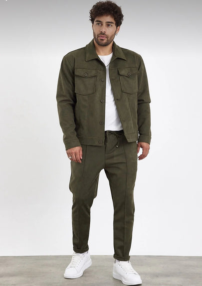 Süet Scuba Dört Cepli Regular Fit Erkek Ceket