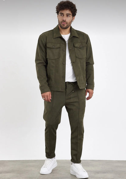 Süet Scuba Dört Cepli Regular Fit Erkek Ceket