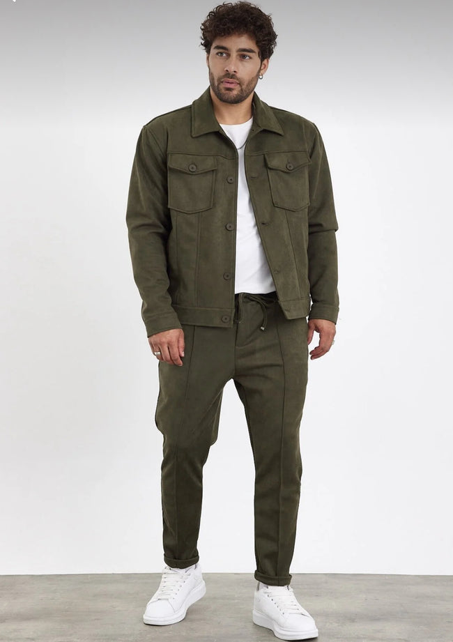 Süet Scuba Dört Cepli Regular Fit Erkek Ceket