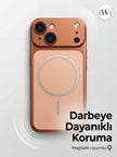 iPhone 13/14 Uyumlu iPhone 17 Çevirici MagSafe Kamera Lens Korumalı Cep Telefonu Kılıfı