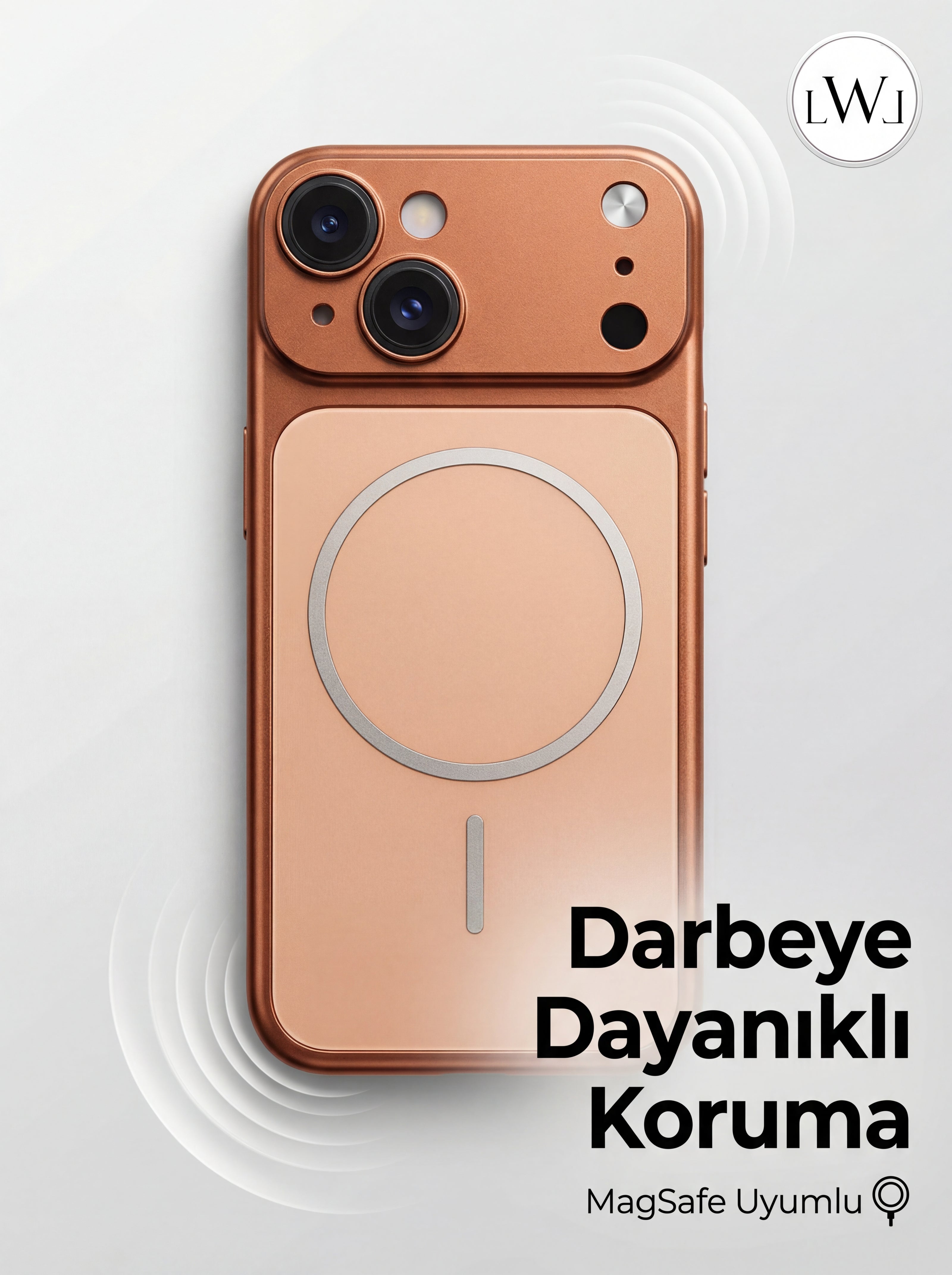 iPhone 15 Uyumlu iPhone 17 Çevirici MagSafe Kamera Lens Korumalı Cep Telefonu Kılıfı