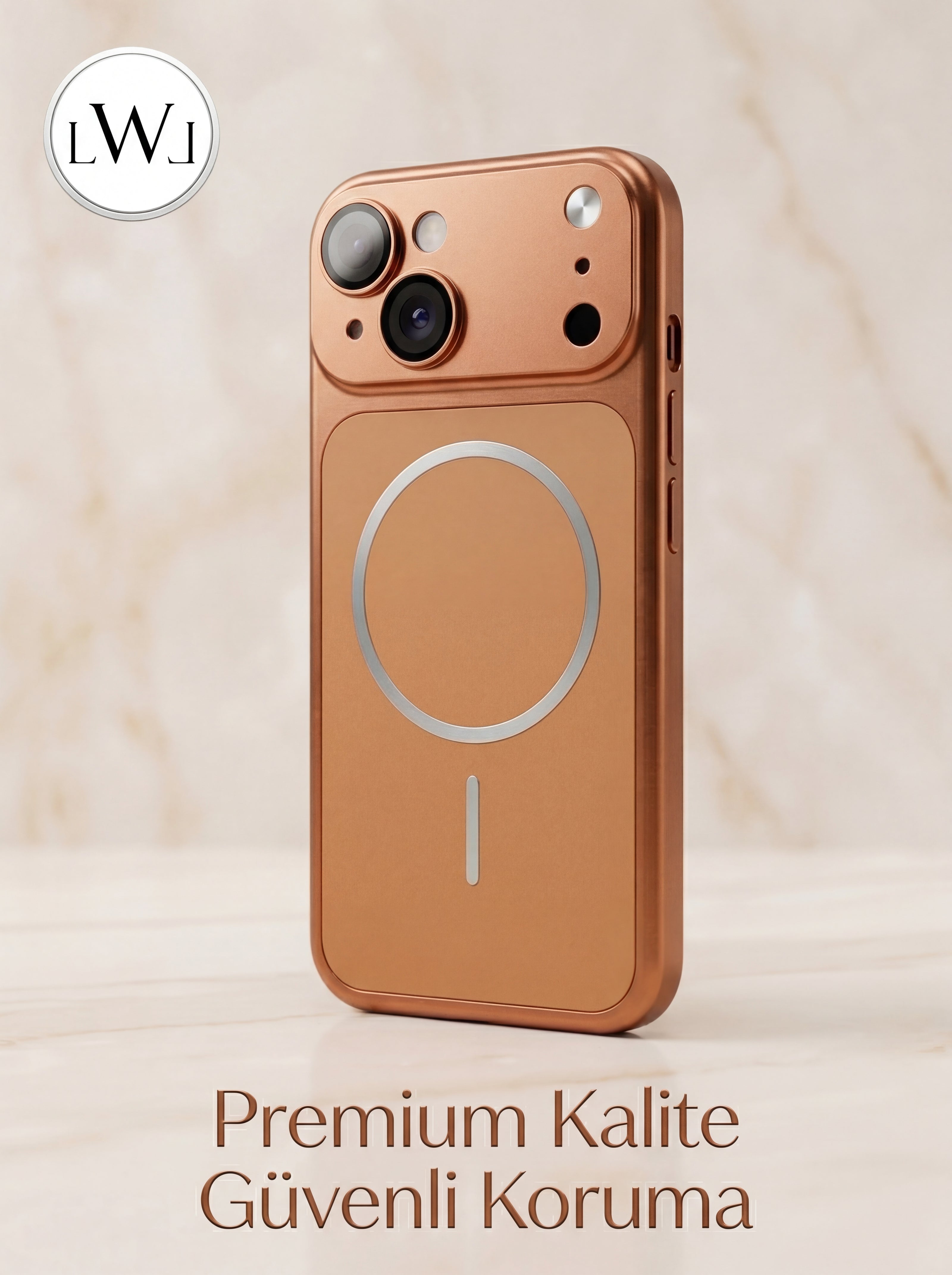 iPhone 13/14 Uyumlu iPhone 17 Çevirici MagSafe Kamera Lens Korumalı Cep Telefonu Kılıfı