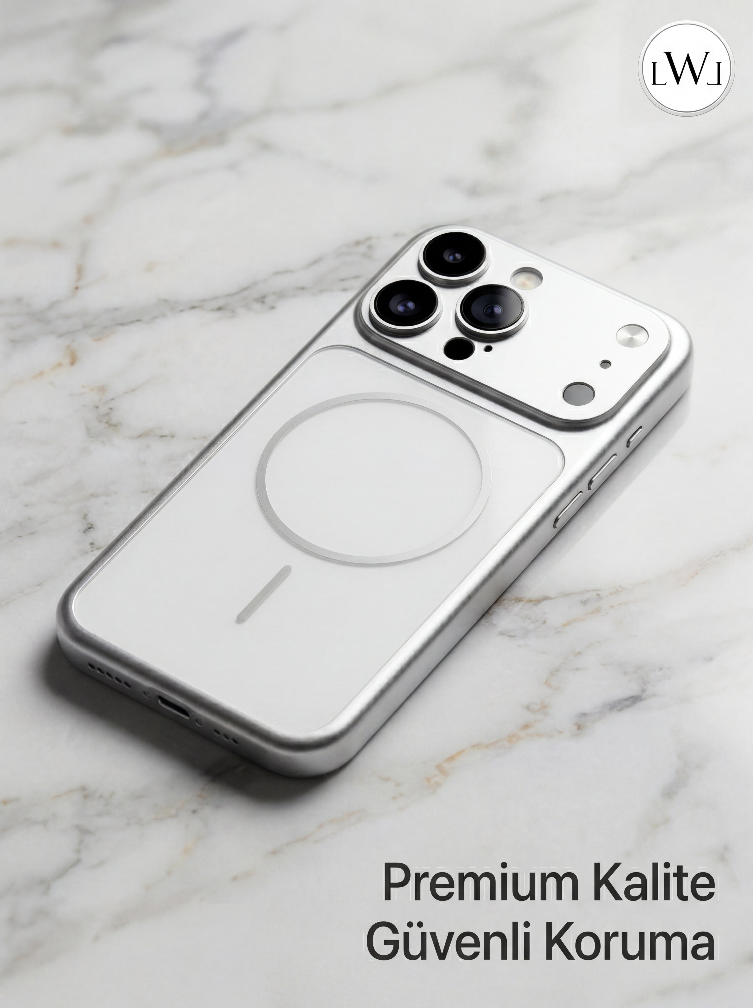 iPhone 13 Pro Uyumlu 17 Pro Çevirici MagSafe Kamera Lens Korumalı Cep Telefonu Kılıfı