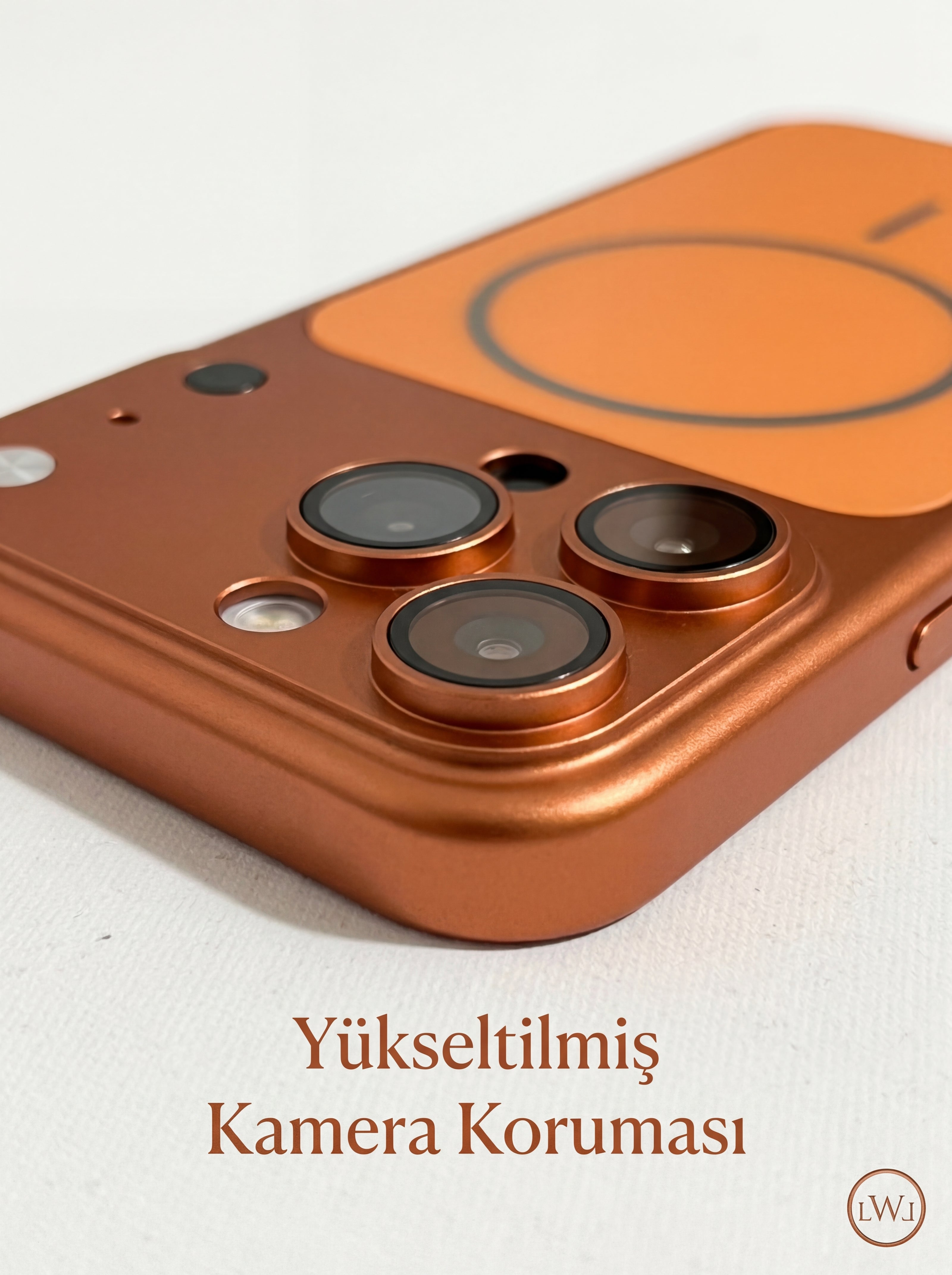 iPhone 15  Pro  Max Uyumlu 17 Pro Max Çevirici MagSafe Kamera Lens Korumalı Cep Telefonu Kılıfı