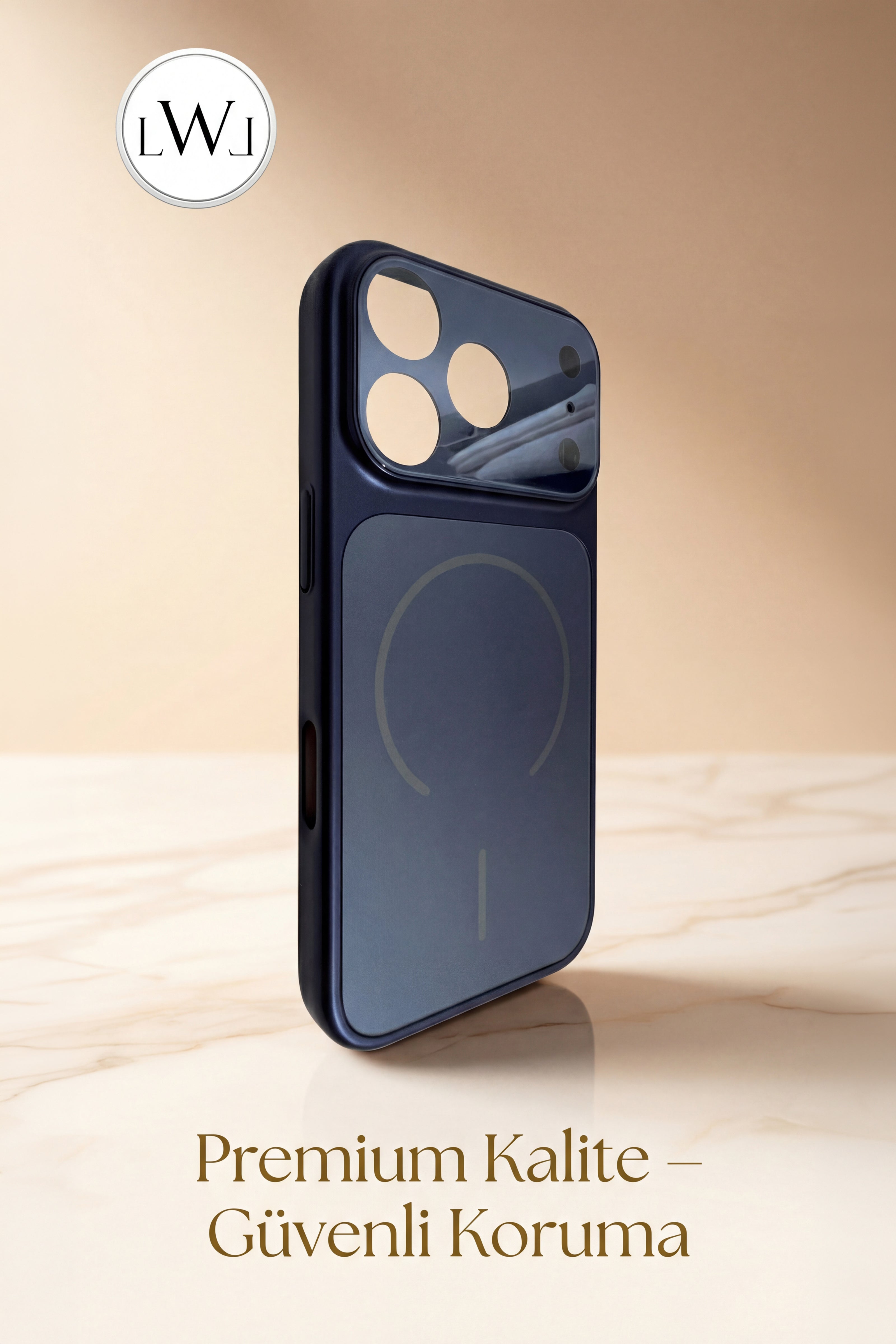 iPhone 17  Pro Max Uyumlu MagSafe Destekli Metalik Lüks Telefon Kılıfı