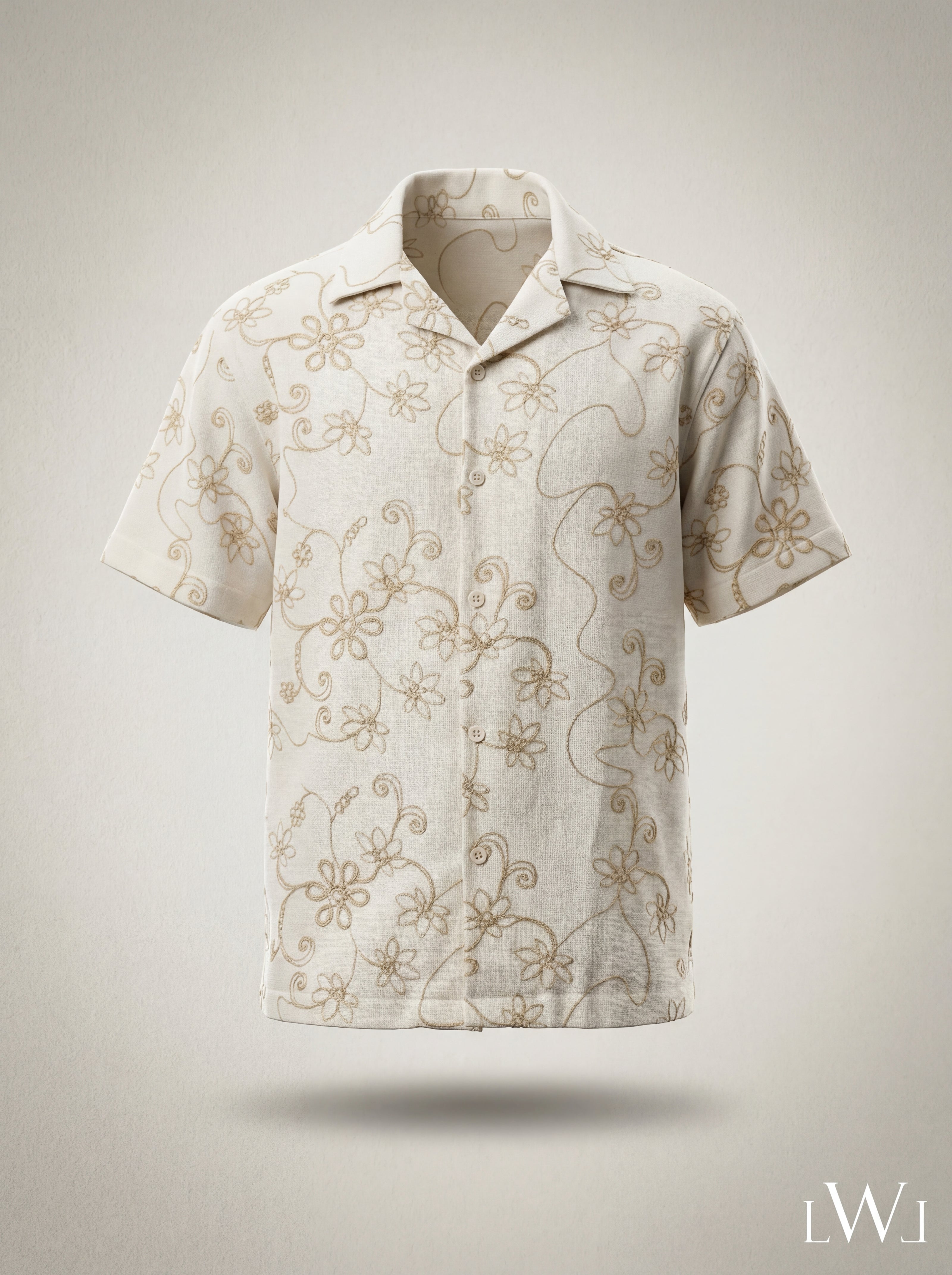 SHORT SLEEVE EMBROIDERY DETAILED SHIRT