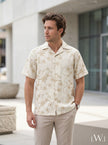 SHORT SLEEVE EMBROIDERY DETAILED SHIRT