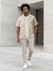 SHORT SLEEVE EMBROIDERY DETAILED SHIRT