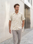 SHORT SLEEVE EMBROIDERY DETAILED SHIRT