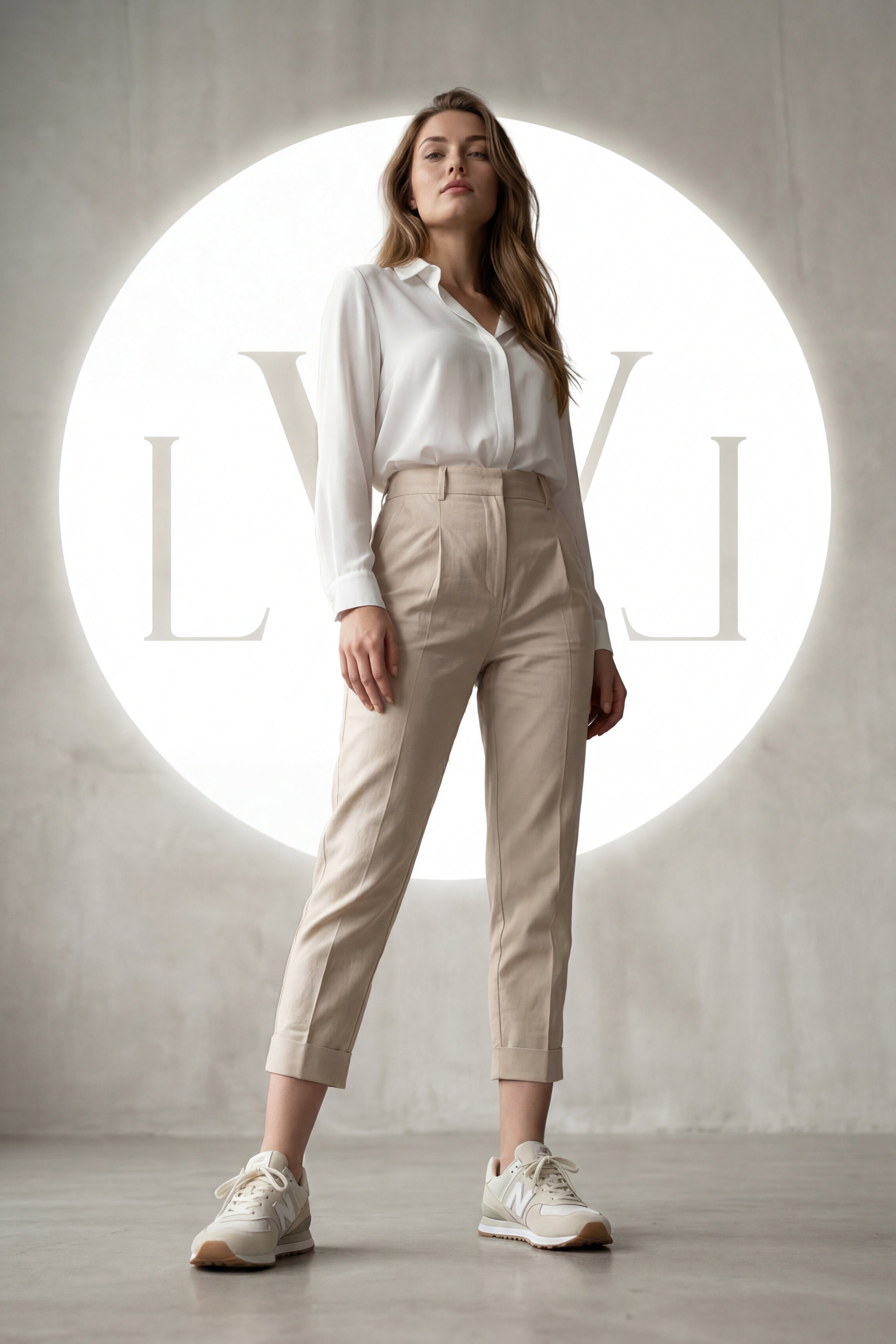 High Waist Pleated Carrot Cut Women's Trousers