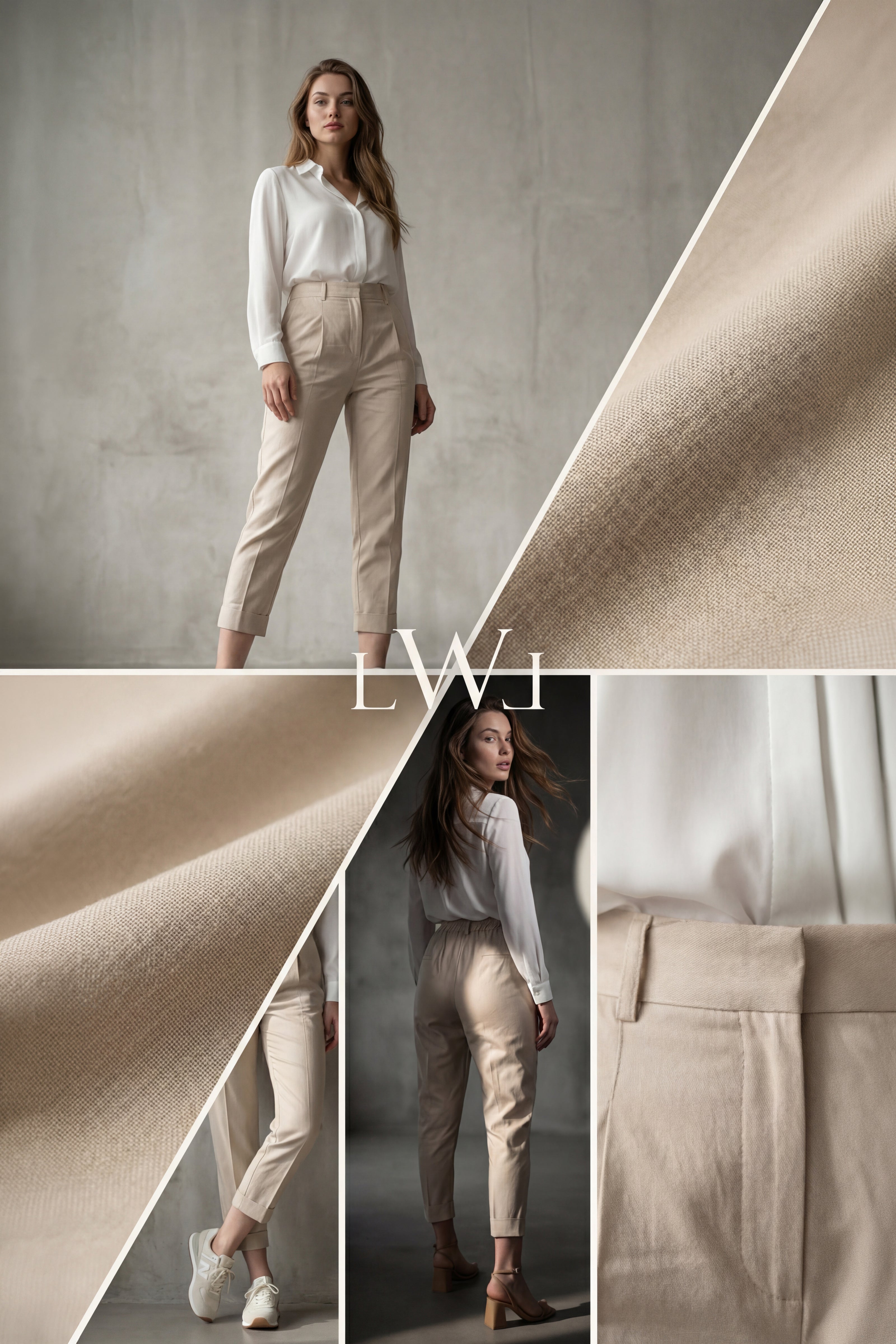 High Waist Pleated Carrot Cut Women's Trousers