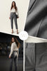 High Waist Pleated Carrot Cut Women's Trousers