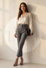 High Waist Pleated Carrot Cut Women's Trousers