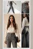 High Waist Pleated Carrot Cut Women's Trousers