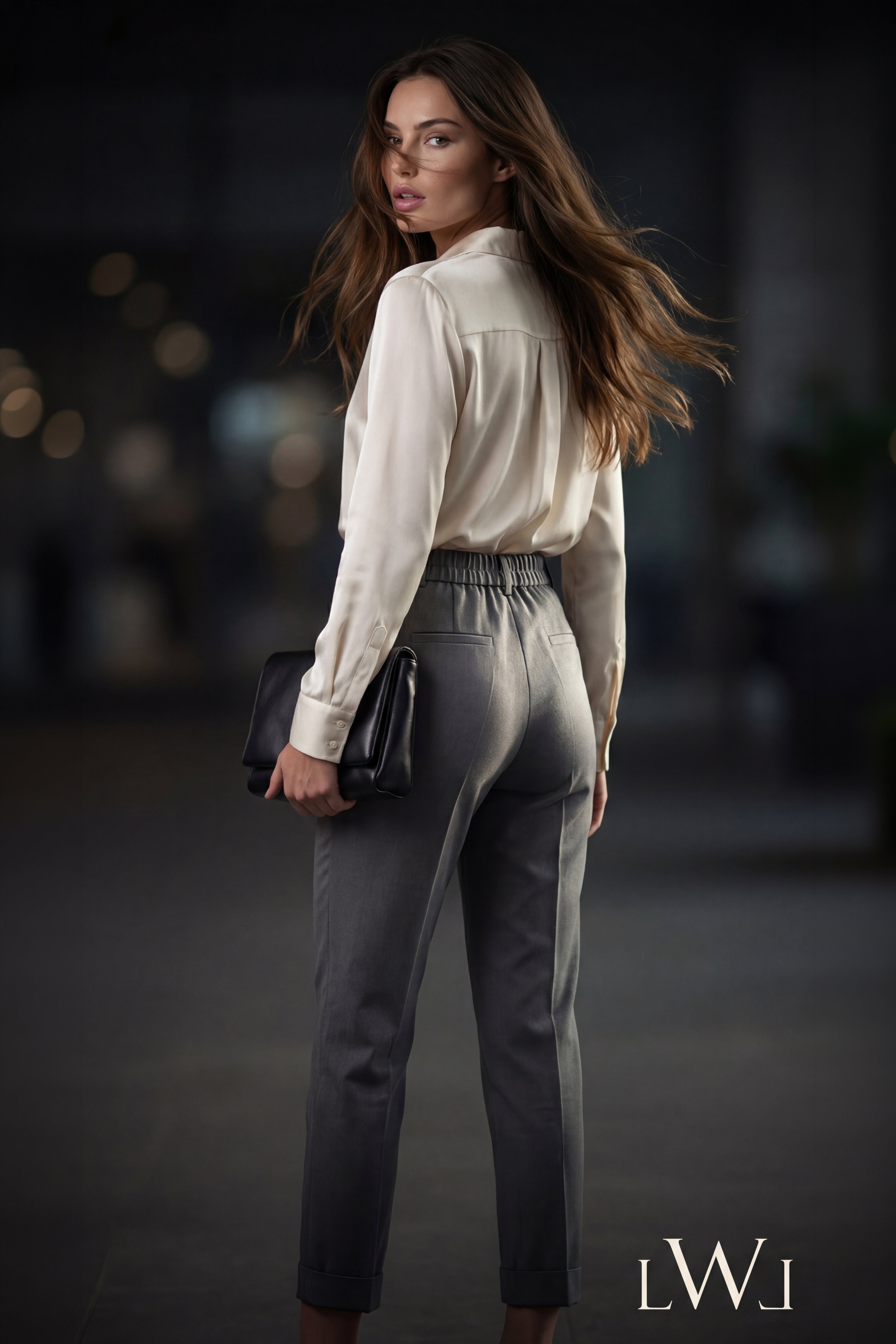 High Waist Pleated Carrot Cut Women's Trousers