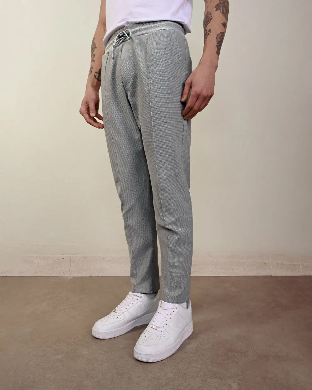 Çizgi Detaylı Slim Fit Dar Paça Pantolon