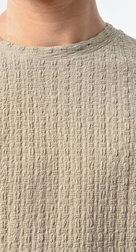 Marrakech Bisiklet Yaka bej Tişört 2407