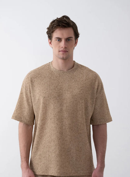 Marrakech Bisiklet Yaka bej Tişört 2488