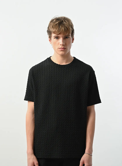 Marrakech Bisiklet Yaka siyah Tişört 2407