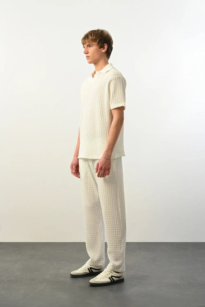 Marrakech Polo Yaka beyaz Tişört 2406