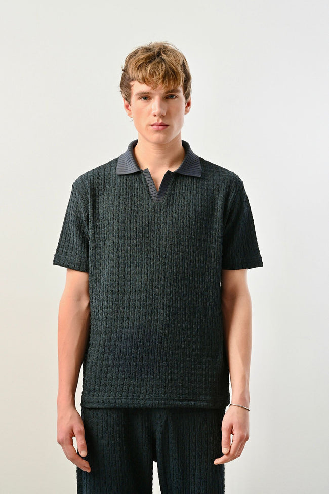 Marrakech Polo Yaka petrol Tişört 2406