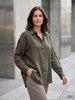 Modal V-Neck Khaki Classic Shirt