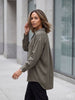Modal V-Neck Khaki Classic Shirt