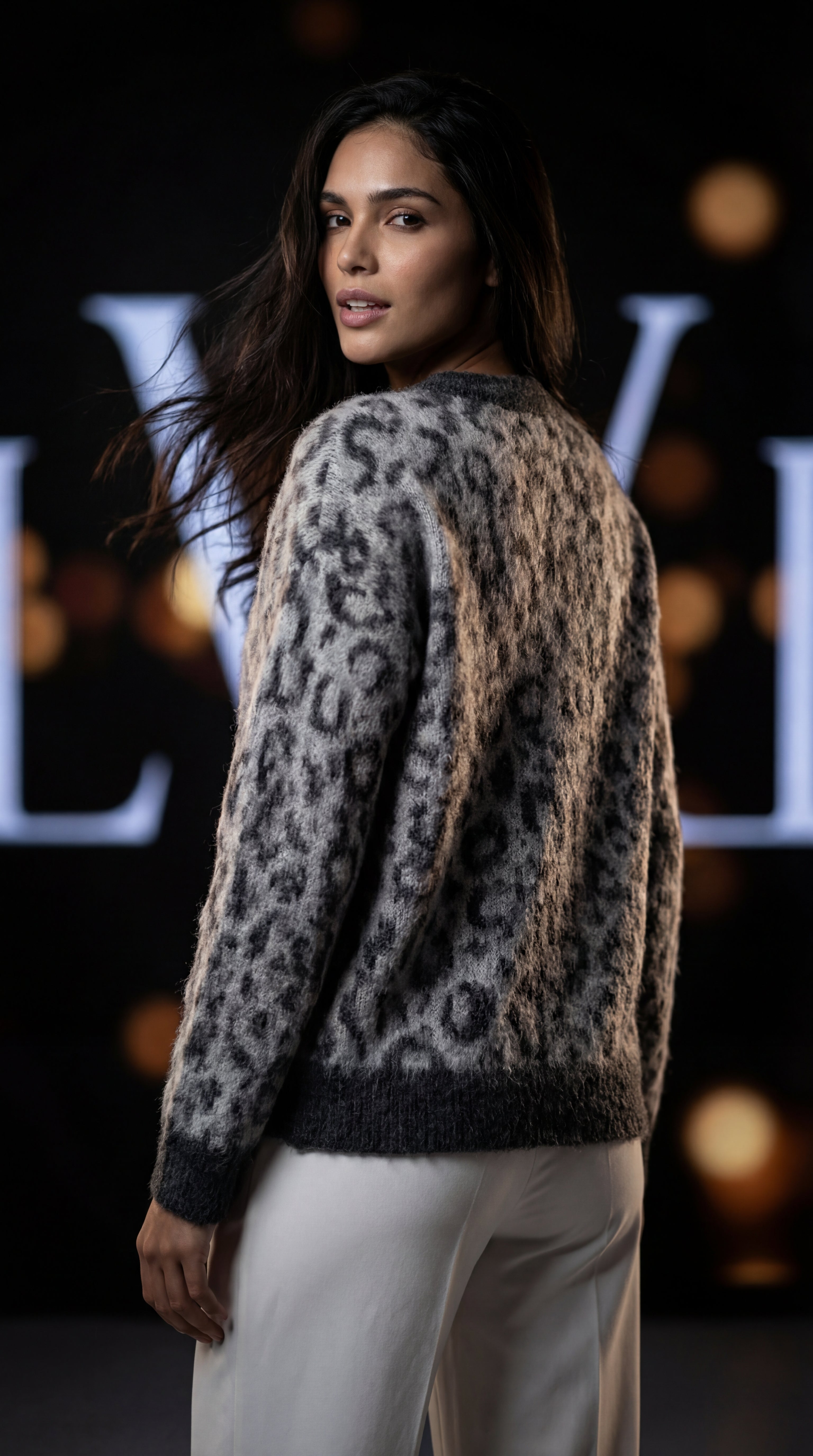 Leopard Print Oversized Sweater