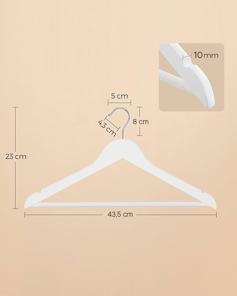 3 Adet Ahşap Görünümlü Uzun Ömürlü Askı