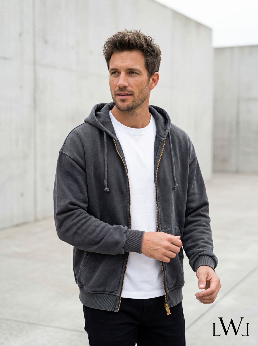 Premium Washed Zippered Hooded Oversize Sweatshirt