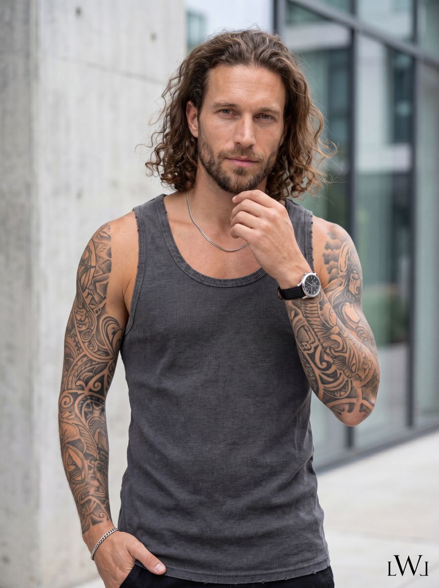 Washed and Distressed Tank Top Camisole Undershirt