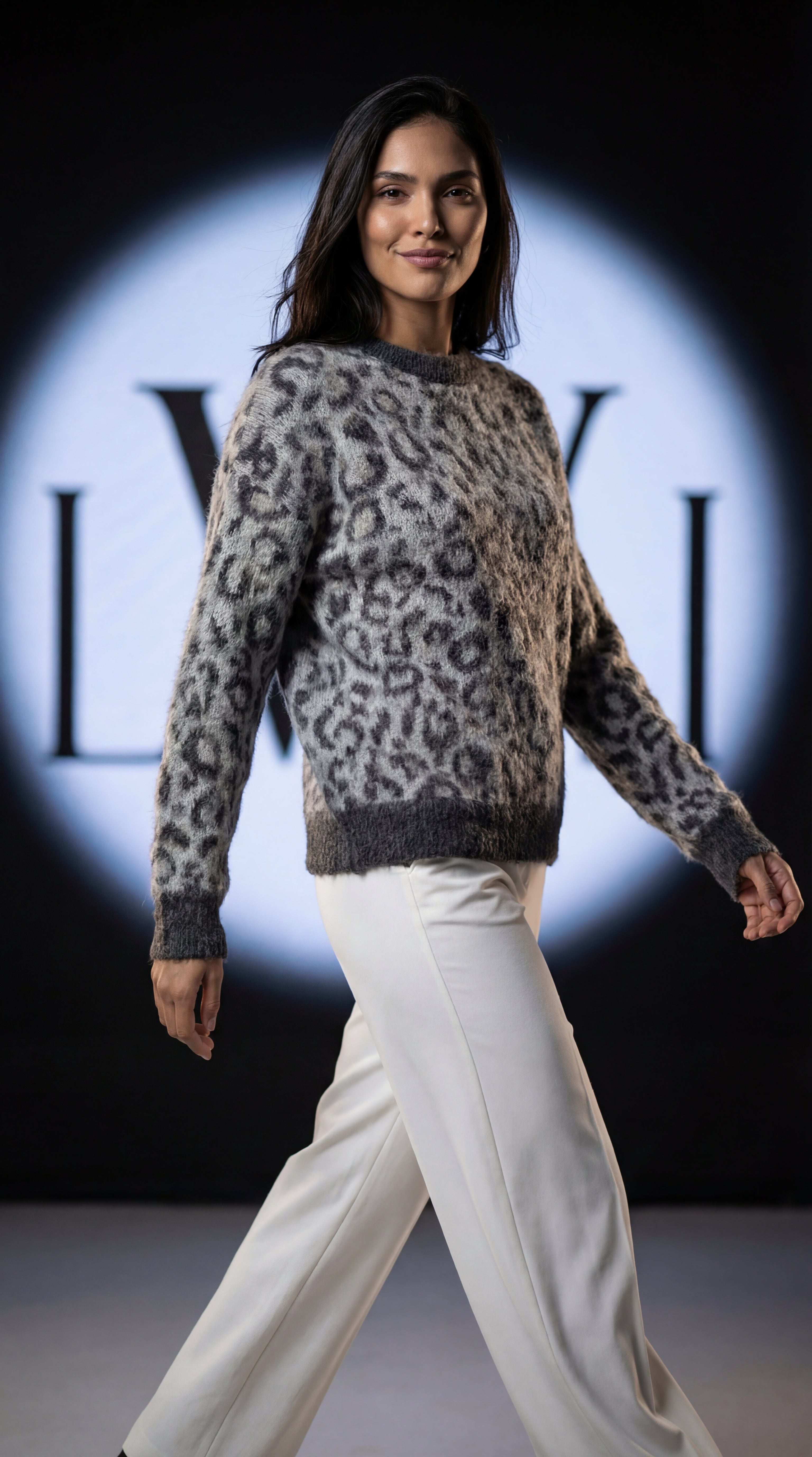 Leopard Print Oversized Sweater