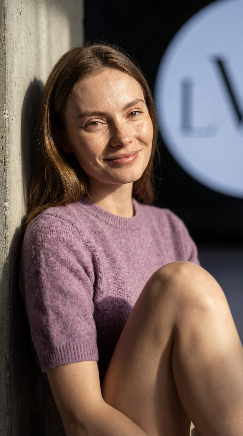 Kadın Lila Crop Triko Bluz | Şık & Rahat Günlük Kombin