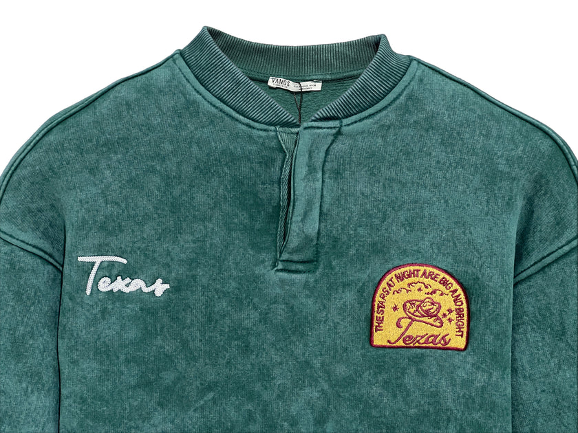 Yıkamalı Şardonlu Sweatshirt