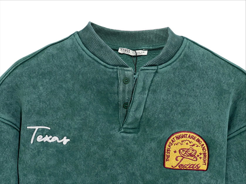 Yıkamalı Şardonlu Sweatshirt