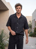 Acid Washed 100% Tencel Oversize Short Sleeve Men's Shirt