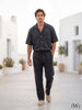 Acid Washed 100% Tencel Wide Leg Wide Cut Men's Trousers