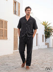 Acid Washed 100% Tencel Wide Leg Wide Cut Men's Trousers