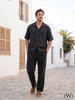Acid Washed 100% Tencel Wide Leg Wide Cut Men's Trousers