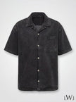 Acid Washed 100% Tencel Oversize Short Sleeve Men's Shirt