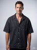Acid Washed 100% Tencel Oversize Short Sleeve Men's Shirt
