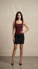 Square Neck White Ribbed Knit Tank/Bodysuit