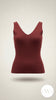Square Neck White Ribbed Knit Tank/Bodysuit