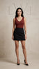 Square Neck White Ribbed Knit Tank/Bodysuit