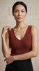 Square Neck White Ribbed Knit Tank/Bodysuit
