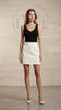 Square Neck White Ribbed Knit Tank/Bodysuit