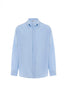 Basic Oversize Cotton Linen Shirt Blue