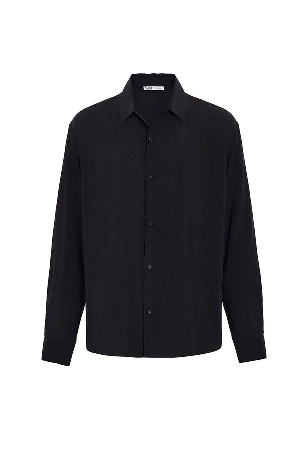 Basic Oversize Uzun Kollu Modal Gömlek