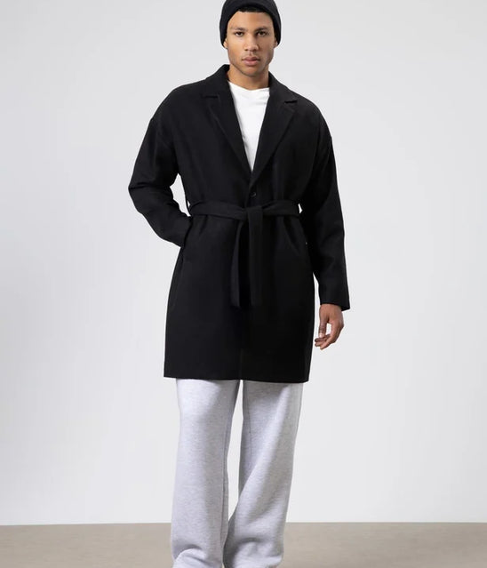 Vamos Kemerli Oversize Kase Kaban Siyah