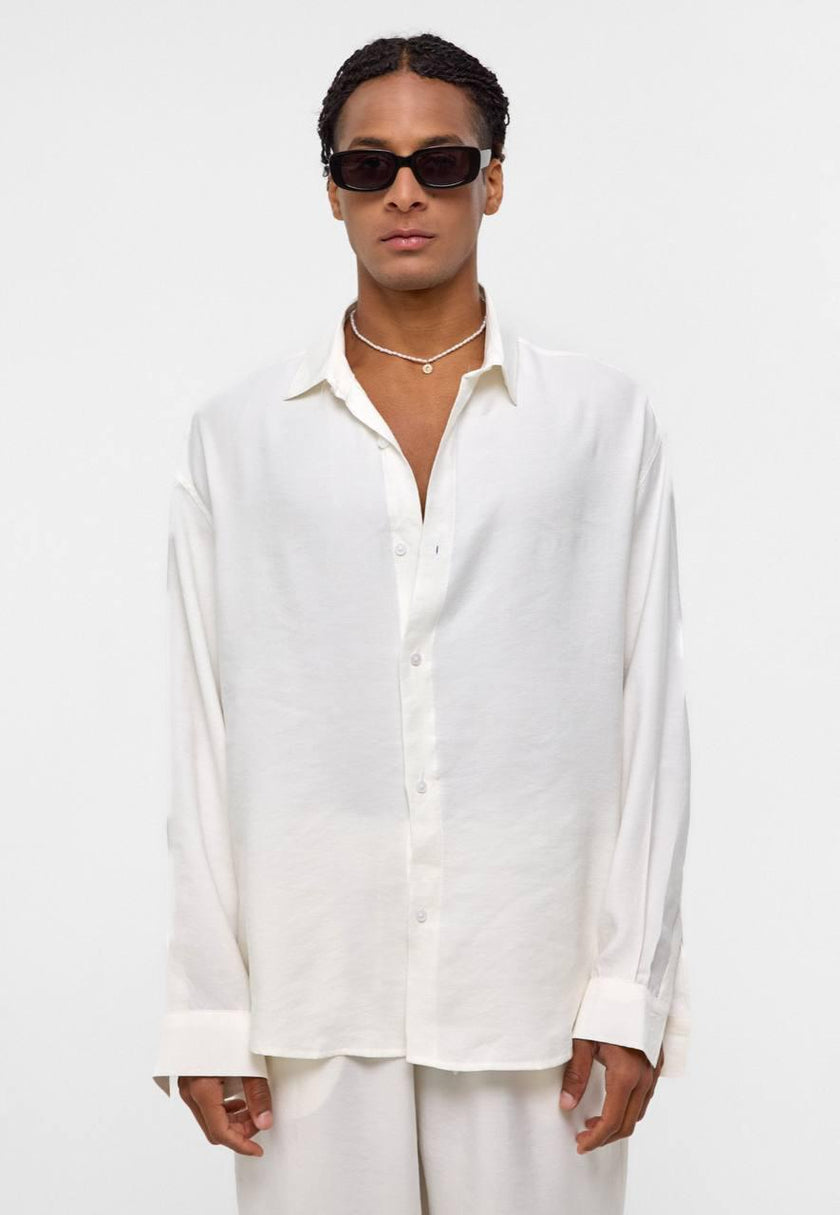 Basic Oversize Uzun Kollu Modal Gömlek